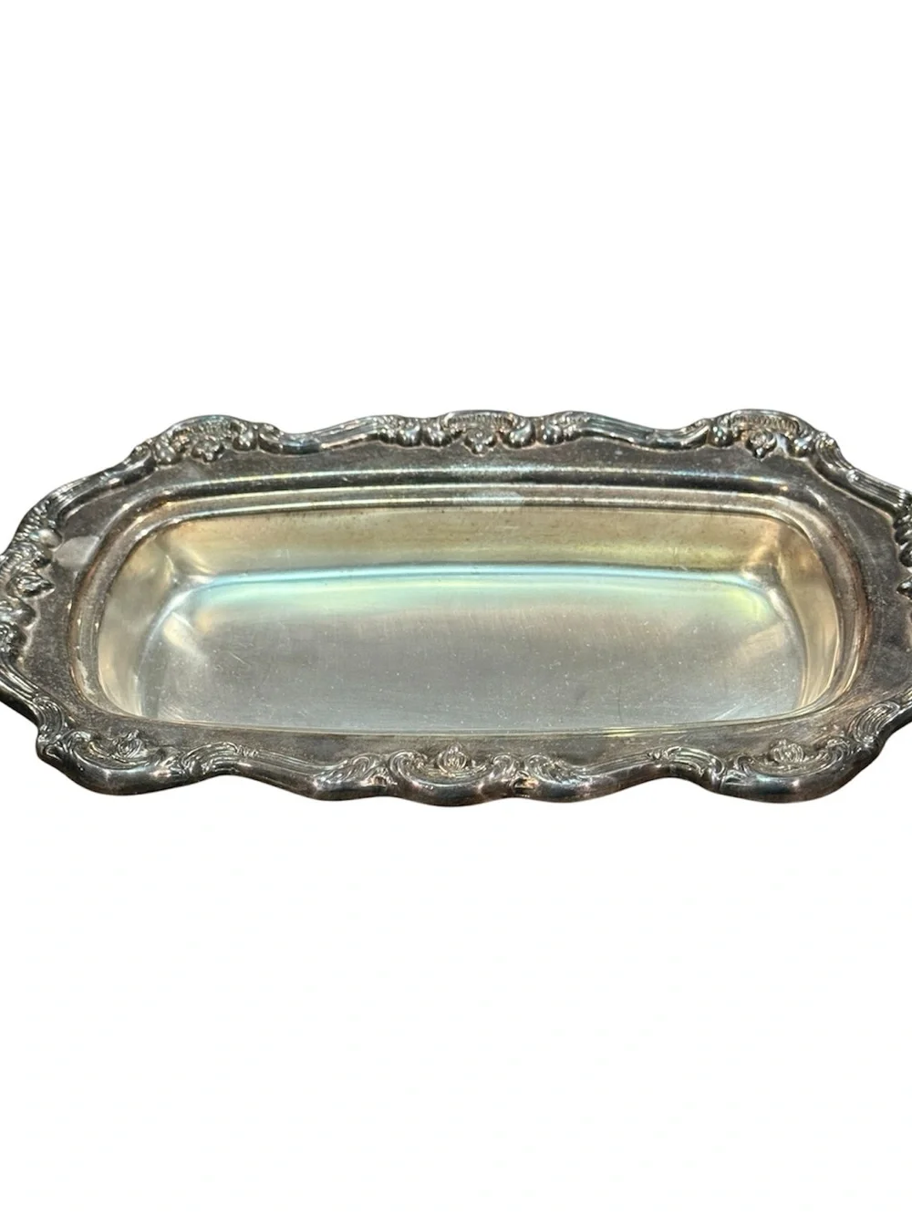 Gorham Heritage antique EP silverplate petina elaborate butter dish w/ lid